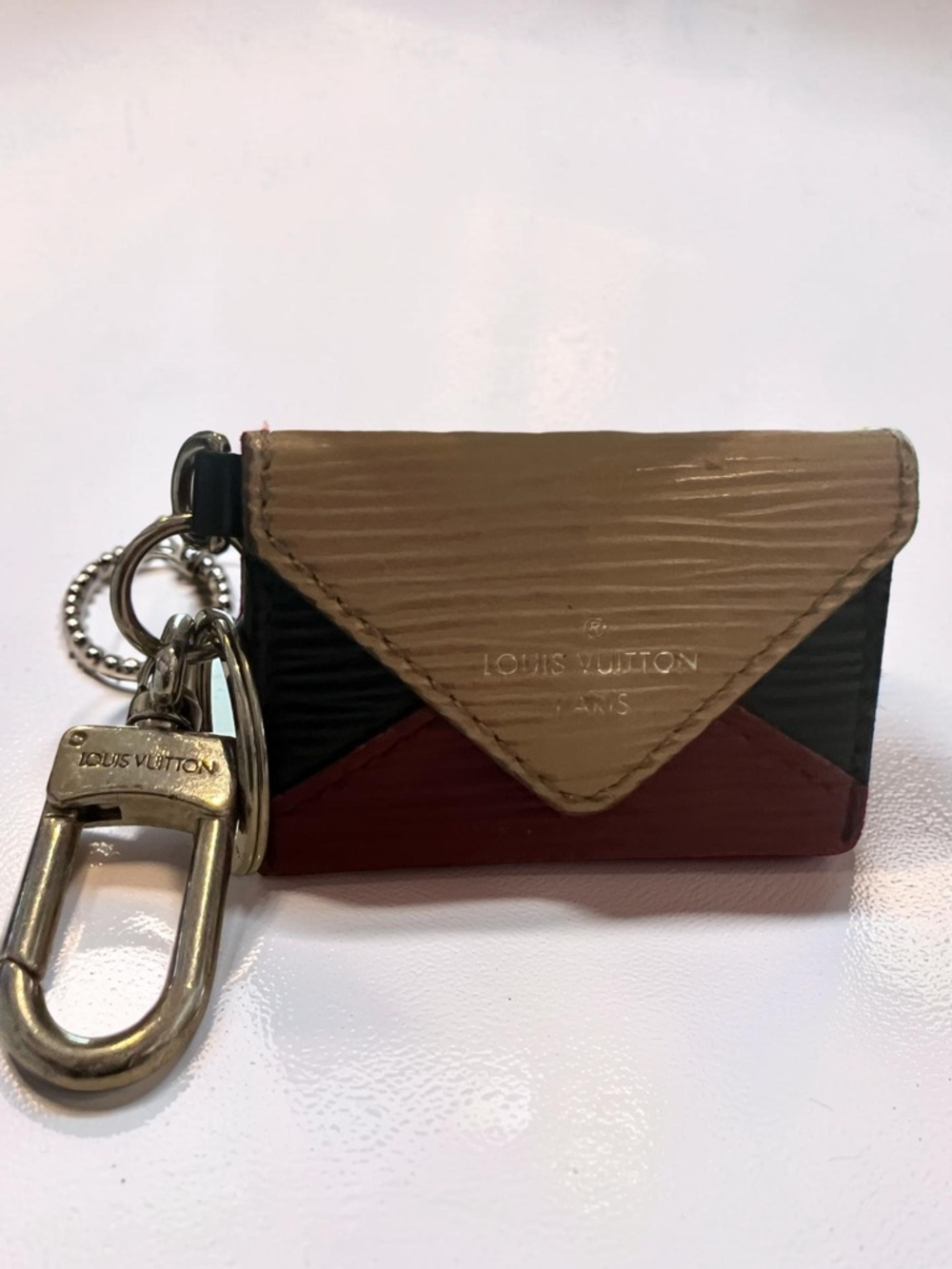 Louis Vuitton Vintage Epi Tri Color Mini Envelope Key Pouch Bag Charm Keychain